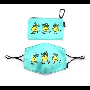 Ed Heck Ducks in A Row  Face Mask w/matching Case
